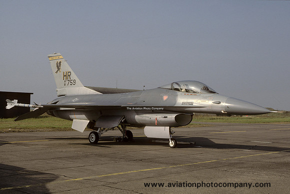 USAF 50 TFW General Dynamics F-16A Fighting Falcon 81-0759/HR (1986)