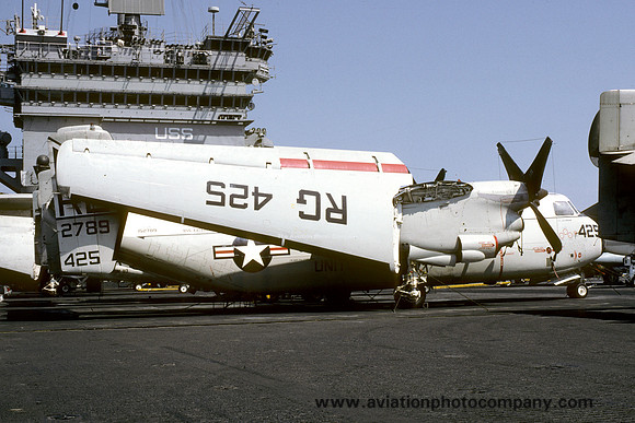 US Navy VRC-50 Grumman C-2A Greyhound 152789/RG-425 on board USS Enterprise (1986)