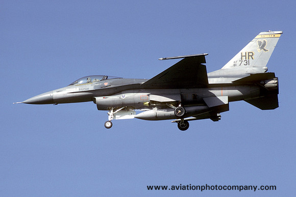 USAF 50 TFW General Dynamics F-16A Fighting Falcon 81-0731/HR (1986)