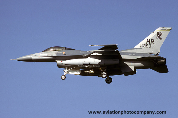 USAF 50 TFW 10 TFS General Dynamics F-16C Fighting Falcon 84-1393/HR (1986)