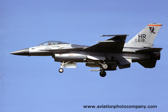 USAF 50 TFW 496 TFS General Dynamics F-16A Fighting Falcon 80-0618/HR (1986)