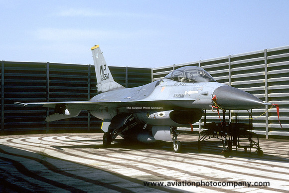 USAF 8 TFW 80 TFS General Dynamics F-16A Fighting Falcon 80-0554/WP (1987)