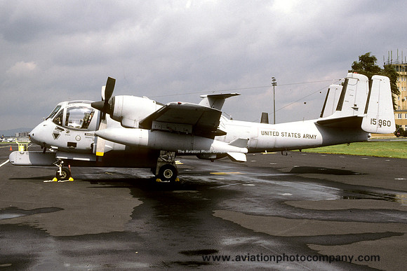 US Army 1 MIB Grumman OV-1D Mohawk 68-15960 at Rhein Main (1986)