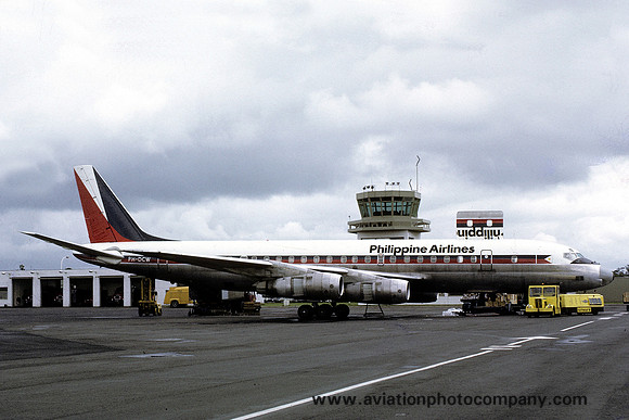 Philippine Airlines/KLM Douglas DC-8-55 PH-DCW at Newcastle (1973)