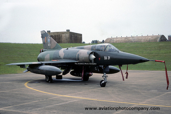 Belgian Air Force 3 Wing 8 Sml Dassault Mirage 5BA BA-31 (1990)