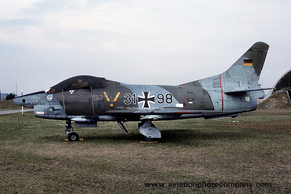 German Air Force JBG49 FIAT/Dornier G-91R 31+98 displayed at Furstenfeldbruck (1990)