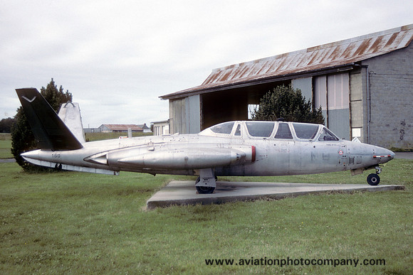 French Air Force Fouga CM.170 Magister 160 displayed St Malo (1990)