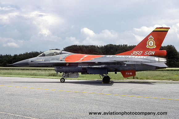 Belgian Air Force 350 Sml General Dynamics F-16A Fighting Falcon FA-18 (1987)