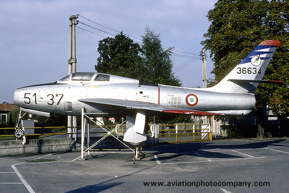 Italian Air Force Republic F-84F Thunderstreak 36634/51-37 (1989)