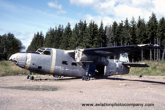 Swedish Air Force Hunting Pembroke C.52 (Tp83) 83016 stored at Satenas (1990)