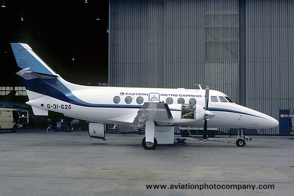 Eastern Metro Express BAe Jetstream 31 G-31-625 at East Midlands (1985)