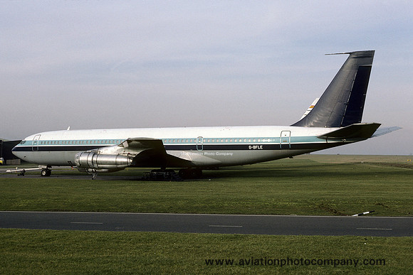 Ex British Midland Airways Boeing 707-338C G-BFLE at East Midlands (1985)