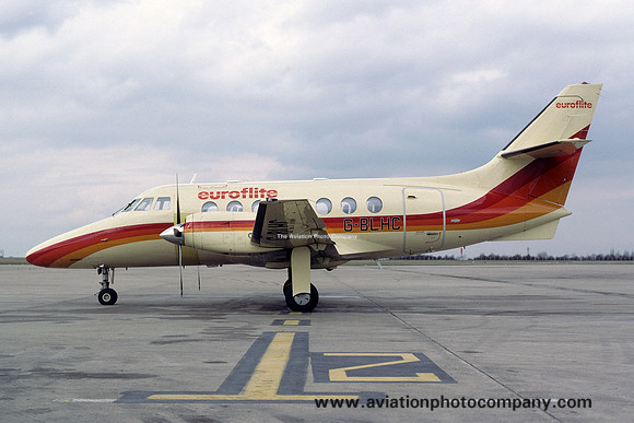 Euroflite BAe Jetstream 31 G-BLHC at East Midlands (1985)