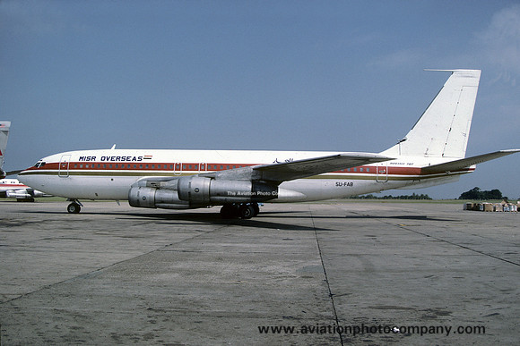 Misr Overseas Boeing 707-138B SU-FAB at East Midlands (1984)
