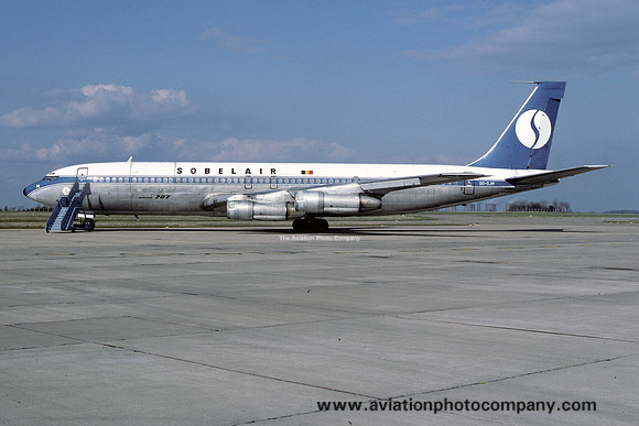 Sobelair Boeing 707-329C OO-SJM at East Midlands (1984)