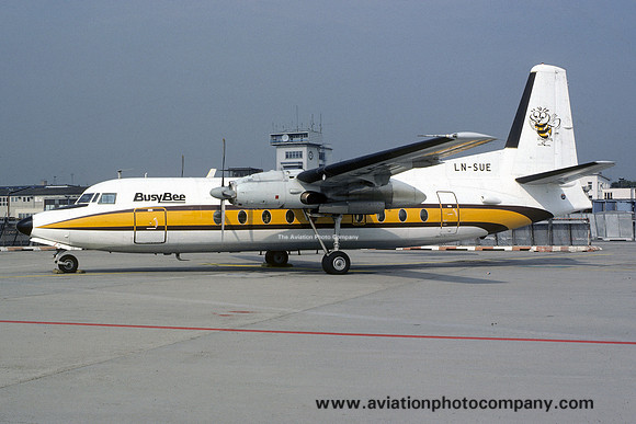 Busy Bee Fokker F-27-100 Friendship LN-SUE (1985)