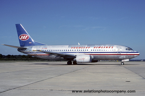 JAT Yugoslav Airlines Boeing 737-3H9 YU-AND (1985)