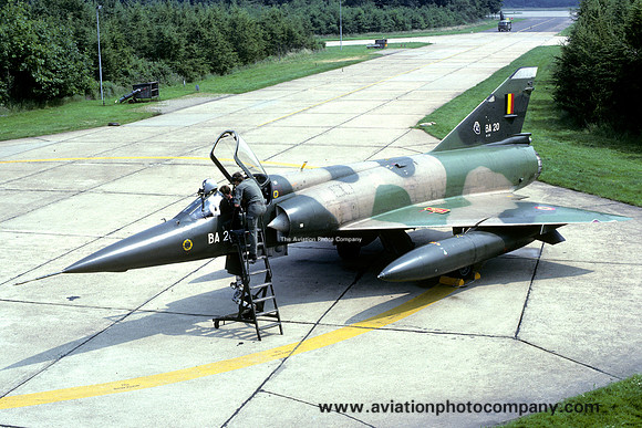 Belgian Air Force 3 Wing 8 Sml Dassault Mirage 5BA BA-20 (1985)