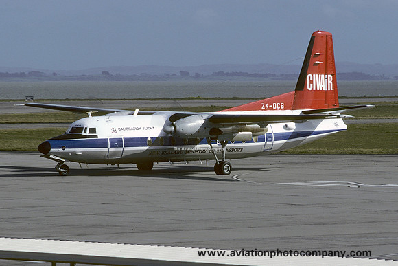 New Zealand Ministry of Transport Calibration Flight Fokker F-27-200 Friendship ZK-DCB (1985)