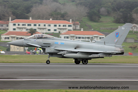 RAF 6 Squadron BAE Typhoon FGR.4 ZK321/EG at Lajes (2017)