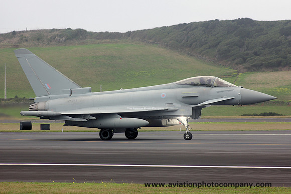 RAF BAE Typhoon FGR.4 ZK343 at Lajes (2017)
