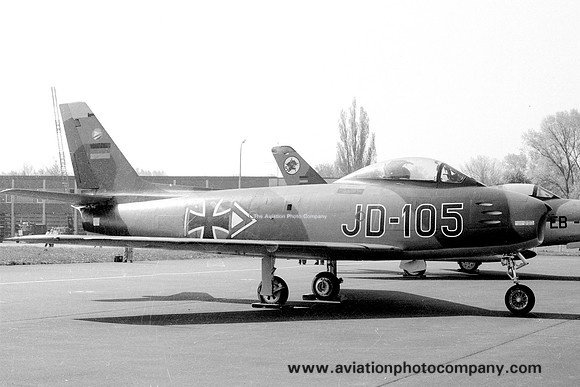 West German Air Force JG74 North American F-86K Sabre JD+105