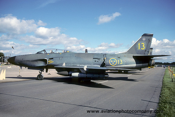 Swedish Air Force F13 SAAB Lansen J-32E 32503/13 (1990)