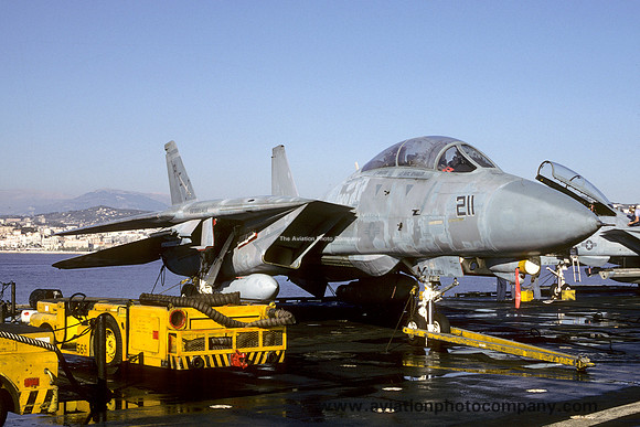 US Navy VF-32 Grumman F-14A Tomcat 161158/AC-211 on board USS John F. Kennedy (1986)
