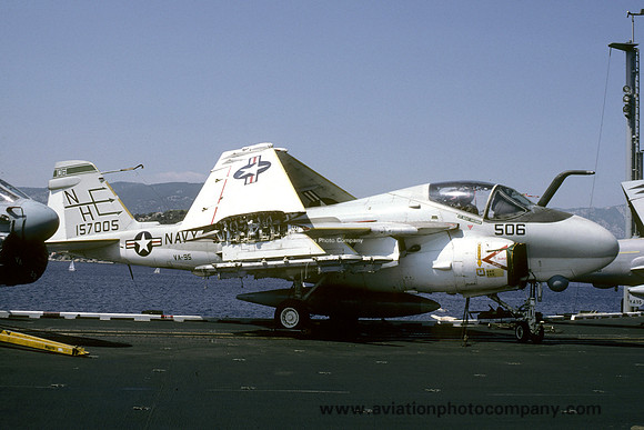 US Navy VA-95 Grumman A-6E Intruder 157005/NH-506 on board USS Enterprise (1986)