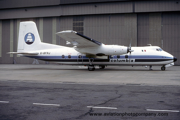 Columbia Handley Page Herald G-BFRJ at East Midlands (1984)