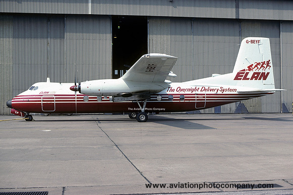Elan Air Handley Page Herald G-BEYF at East Midlands (1984)