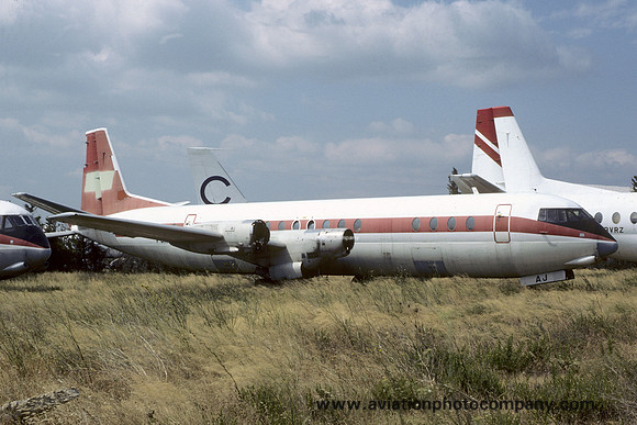 Vickers Vanguard F-BXAJ stored at Perpignan (1984)