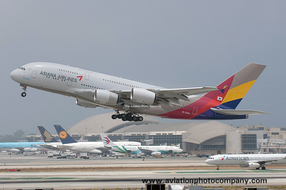 Asiana Airlines Airbus A380-841 HL7634 at Los Angeles IAP (2016)