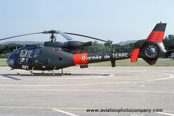 French Army EAALAT Aerospatiale SA.341F Gazelle 1180/AWY (1990)