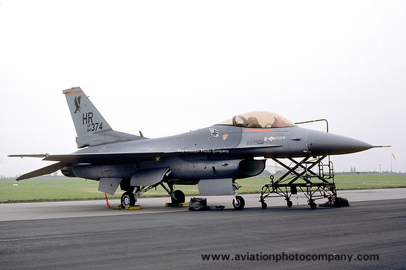 USAF 50 TFW 313 TFS General Dynamics F-16C Fighting Falcon 84-1374/HR (1987)