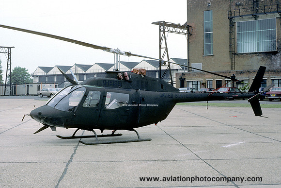 US Army 25th Aviation Company Bell OH-58A Kiowa 70-15185 at the Mildenhall Air Fete (1987)