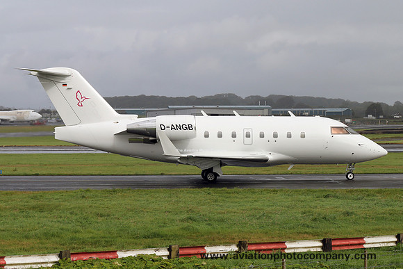 MHS Helicopter-Flugservice Gmbh Bombardier Challenger 604 D-ANGB at Prestwick (2015)