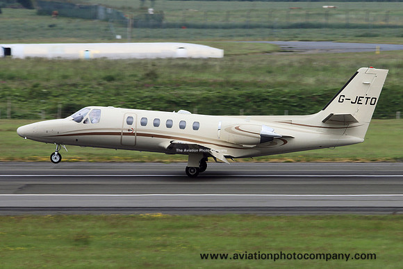 Air Charter Scotland Ltd Cessna 550 Citation II G-JETO at Prestwick (2105)