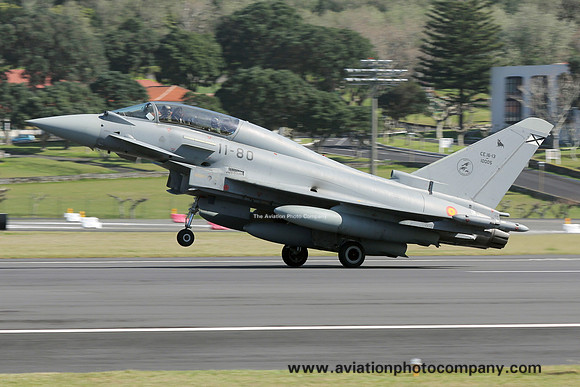 Spanish Air Force Ala 11 Eurofighter EF-2000(T) CE.16-13/11-80 at Lajes (2017)