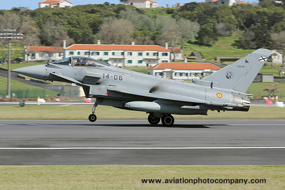 Spanish Air Force Ala 14 Eurofighter EF-2000 C.16-39/14-06 at Lajes (2017)