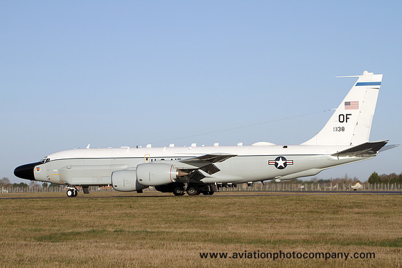 USAF 55 WG Boeing RC-135W Rivet Joint 62-4138/OF at RAF Mildenhall (2017)
