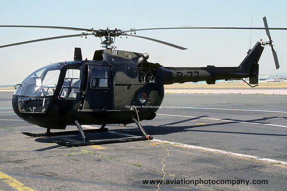 Dutch Air Force MBB Bo105C B-77 at Rhein Main (1990)