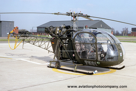 German Army MFS900 Sud Alouette II 75+81 (1990)