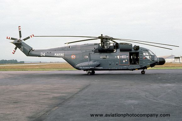 French Navy 32F Sud SA.321G Frelon 134 (1990)