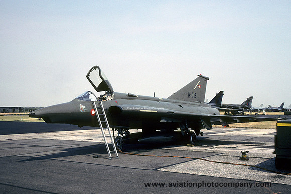 Danish Air Force Esk 725 SAAB Draken F-35 A-018 (1990)