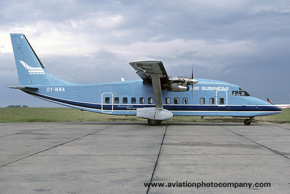Air Business Short SD-360 OY-MMA at East Midlands (1985)