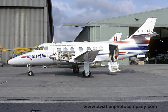 Netherlines BAe Jetstream 31 G-31-645 at East Midlands (1985)