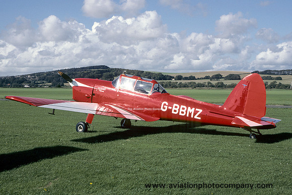 DHC-1 Chipmunk G-BBMZ at Shoreham (1985)