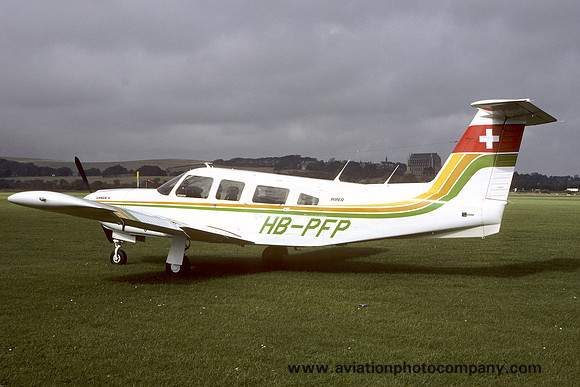 Piper PA-32RT-300 Lance II HB-PFP at Shoreham (1985)