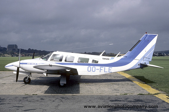 Fianair Piper PA-34-200T Seneca II OO-FLE at Shoreham (1985)